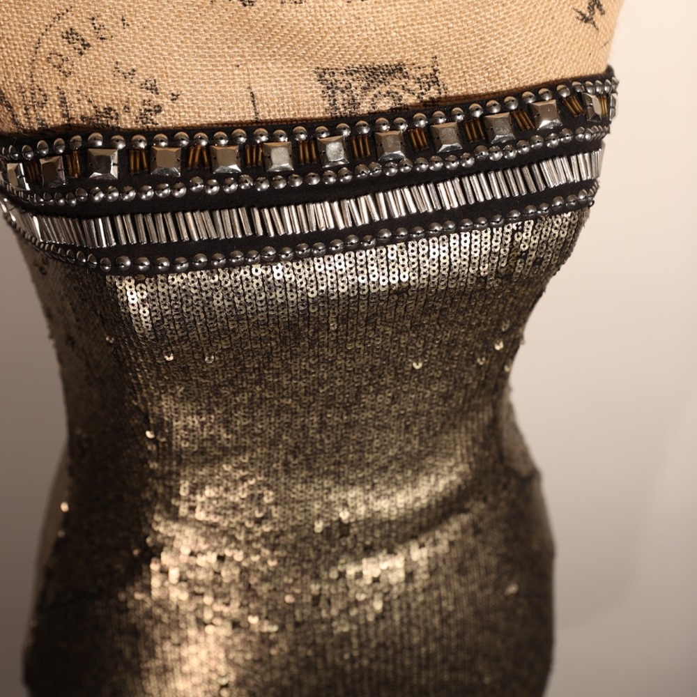 Strapless  corset sequin dress
